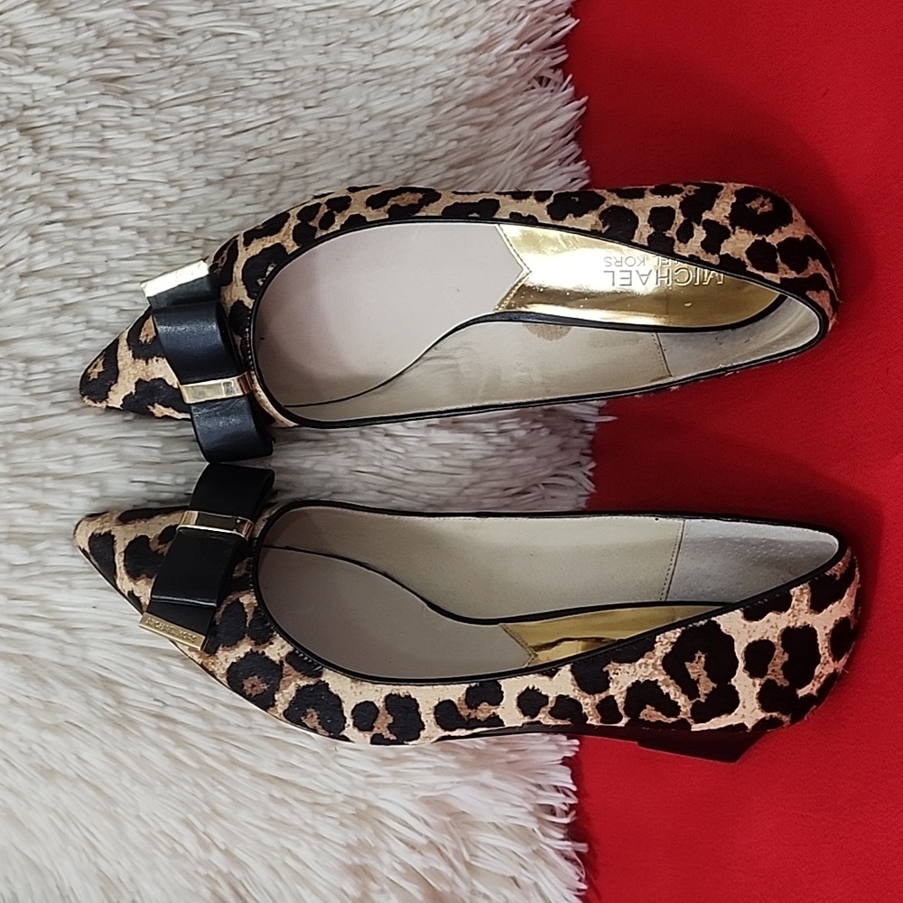 Michael Kors Real Fur Leopard Print Wedge - Picture 13 of 13